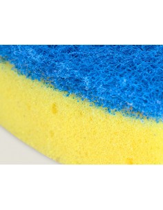Estropajo Fibra Azul Con Esponja 10,5X8X2,5 cm., Lote 3... 2