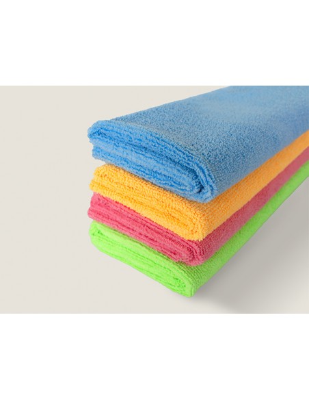 Bayeta Microfibra Multiusos Azul/Rosa/Verde/Naranja 38X36 cm. 290 g/m2.,  Lote 4 Unidades