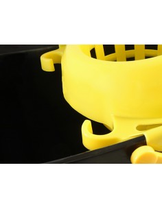 Cubo Semiovalado Con Escurridor 15 l., Amarillo/ Negro 2