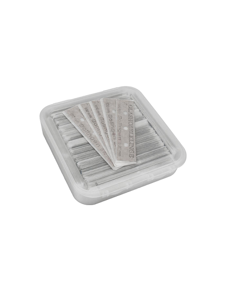 Caja de plástico con 350 cuchillas 10cm