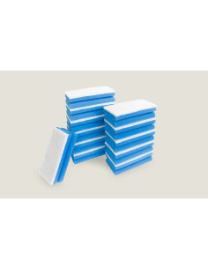 Estropajo Salvauñas Fibra Blanca/Azul 14x7x4-0,7 cm.,...