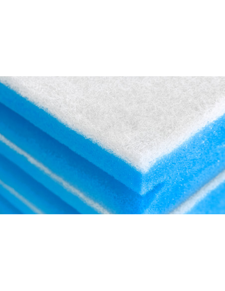 Estropajo Salvauñas Fibra Blanca/Azul 14x7x4-0,7 cm., Lote 6 Unidades