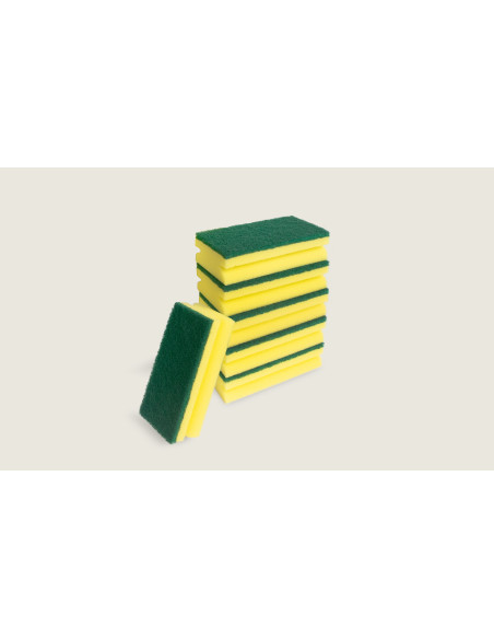 Estropajo Fibra Verde Salvauñas 14x7x4-0,7 cm., Lote 6 Unidades