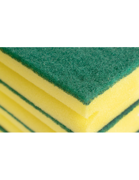 Estropajo Fibra Verde Salvauñas 14x7x4-0,7 cm., Lote 6 Unidades