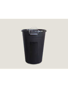 Cubo Basura Industrial Experto 100 l. Negro, Asa...