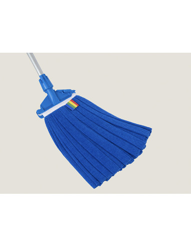 Fregona industrial microfibra tiras Experto, azul