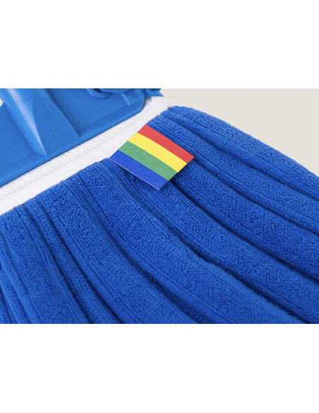 Fregona industrial microfibra tiras Experto, azul