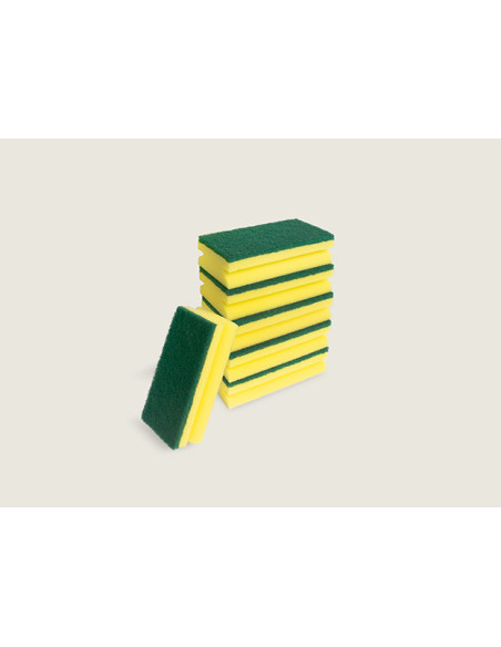 Estropajo fibra verde salvauñas Experto 14x7x4-07 cm., lote 6 unidades