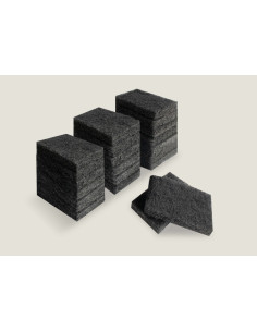 Estropajo fibra negra Experto 16x9,5x2 cm., lote 20 unidades