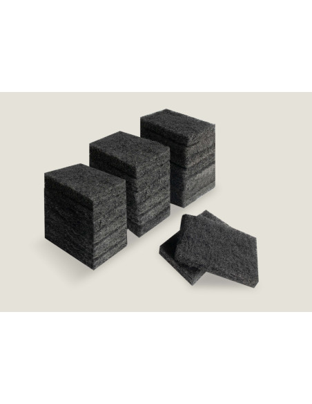 Estropajo fibra negra Experto 16x9,5x2 cm., lote 20 unidades